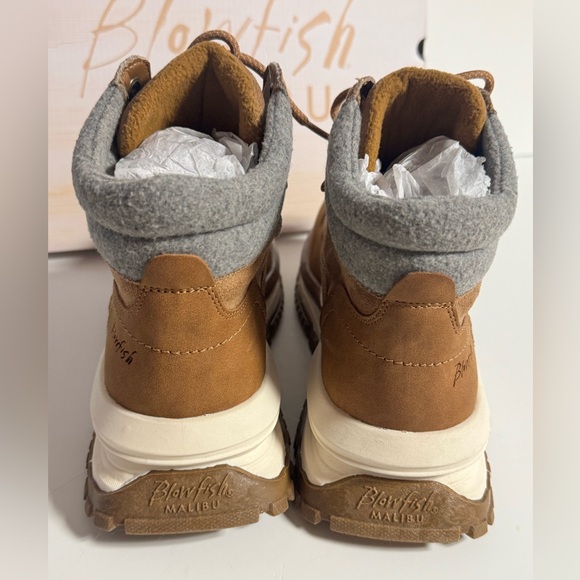 Blowfish Malibu Lodge Sneaker Boot Tan Ranger Microsuede Flannel - Picture 6 of 11